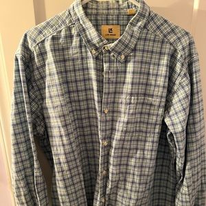 Long sleeve blue and green check
